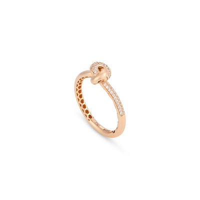 ETOILE Rose Gold Diamond Infinity Ring Small