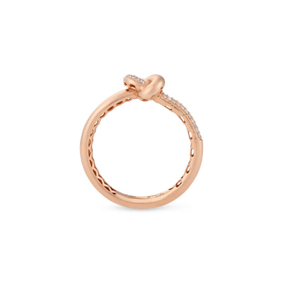 ETOILE Rose Gold Diamond Infinity Ring Small