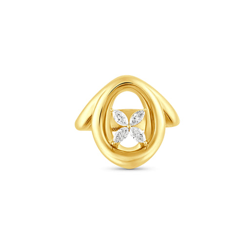  ÉTOILE Yellow Gold Statement Ring with Marquise Diamonds