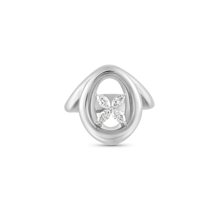 ÉTOILE White Gold Statement Ring with Marquise Diamonds