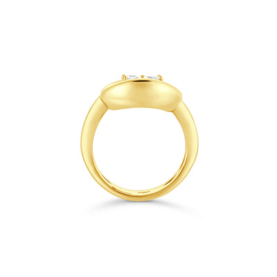 ÉTOILE Yellow Gold Statement Ring with Marquise Diamonds