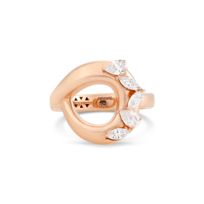 Rose Gold Diamond Ring Etoile Radiant Rose Gold Diamond Ring