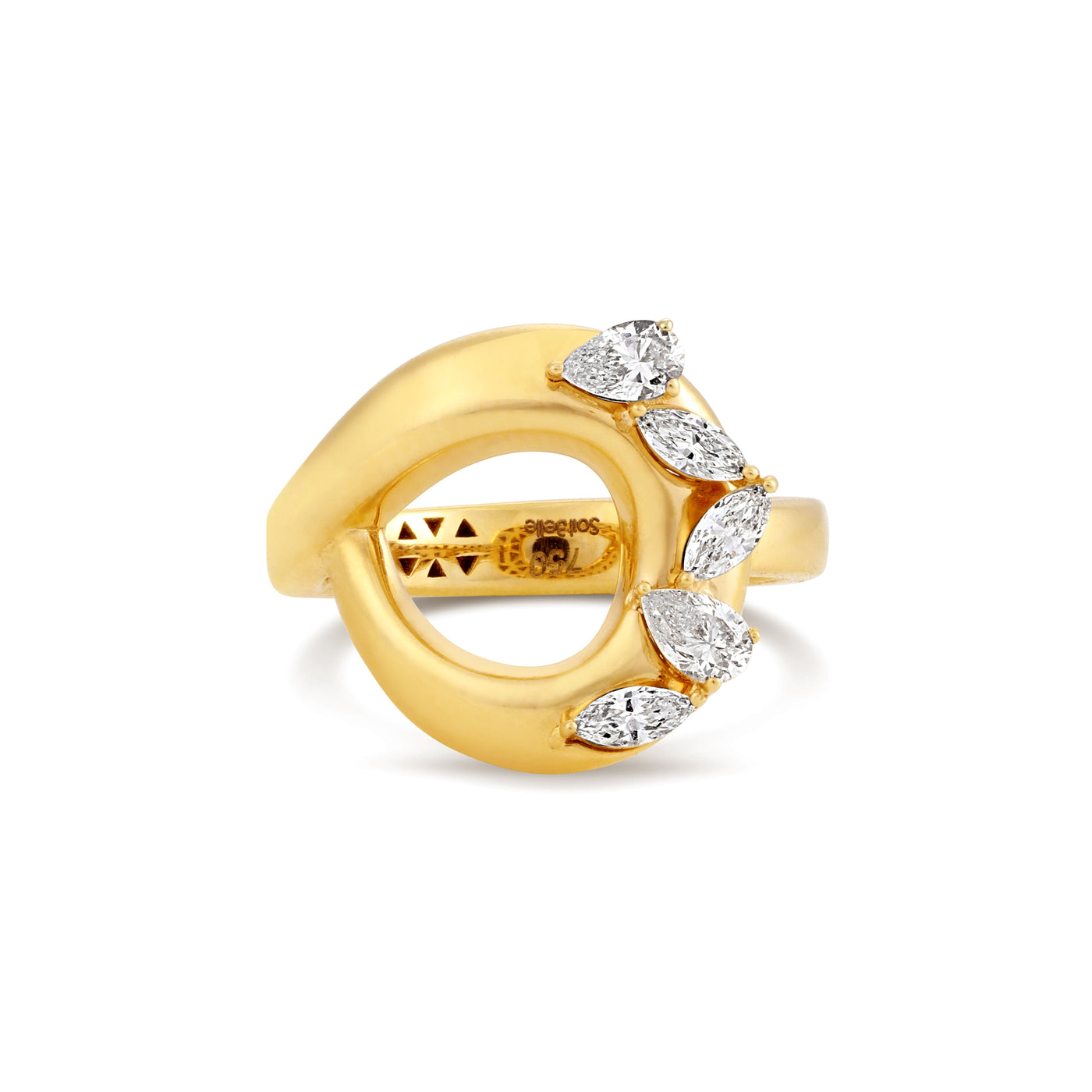 Radiant Yellow Gold Diamond Ring