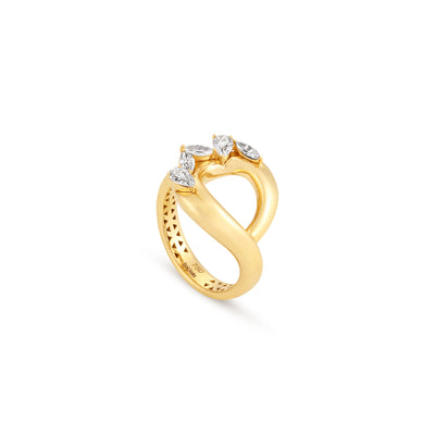 Radiant Yellow Gold Diamond Ring