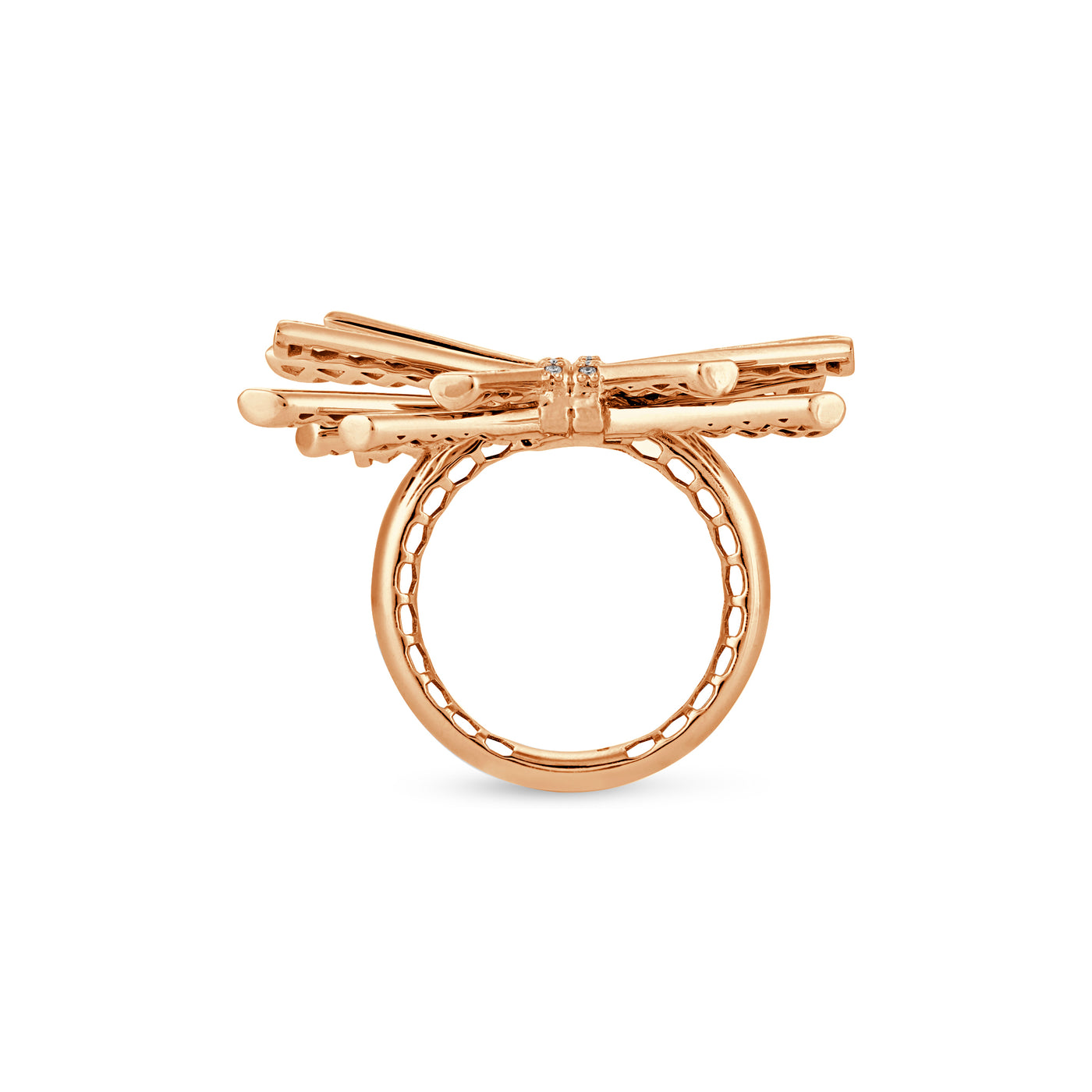 Rose Gold Diamond Cascade Ring