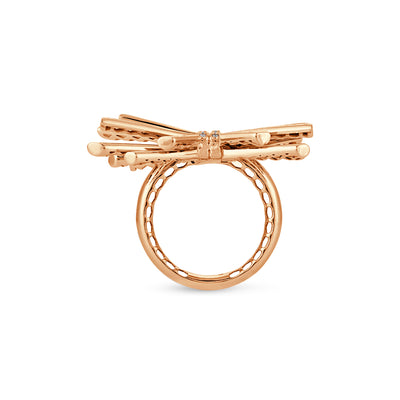 Rose Gold Diamond Cascade Ring