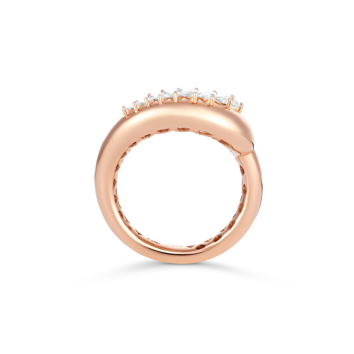 Rose Gold Marquise Diamonds Ring