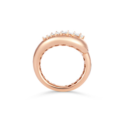 Rose Gold Marquise Diamonds Ring