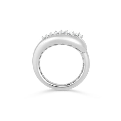 ÉTOILE White Gold Statement Ring with Marquise Diamonds