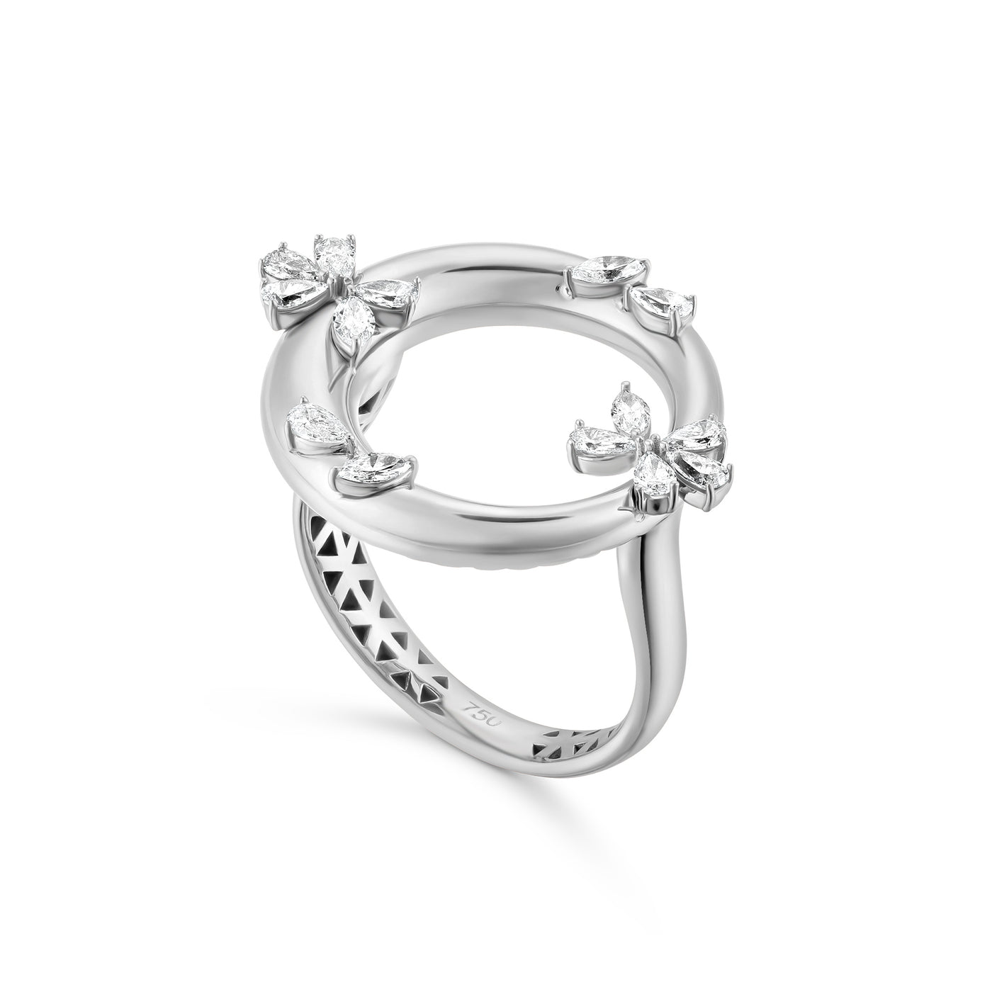 ETOILE Celestial Crescent White Gold Ring