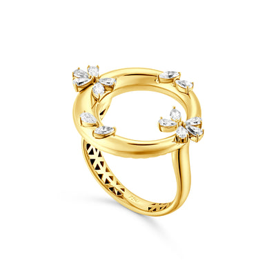 ETOILE Celestial Crescent Yellow Gold Ring