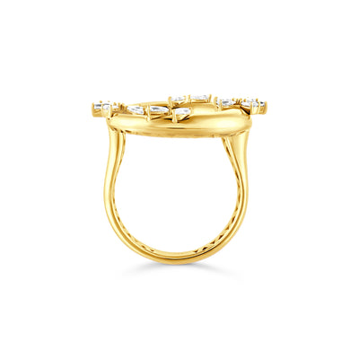 ETOILE Celestial Crescent Yellow Gold Ring