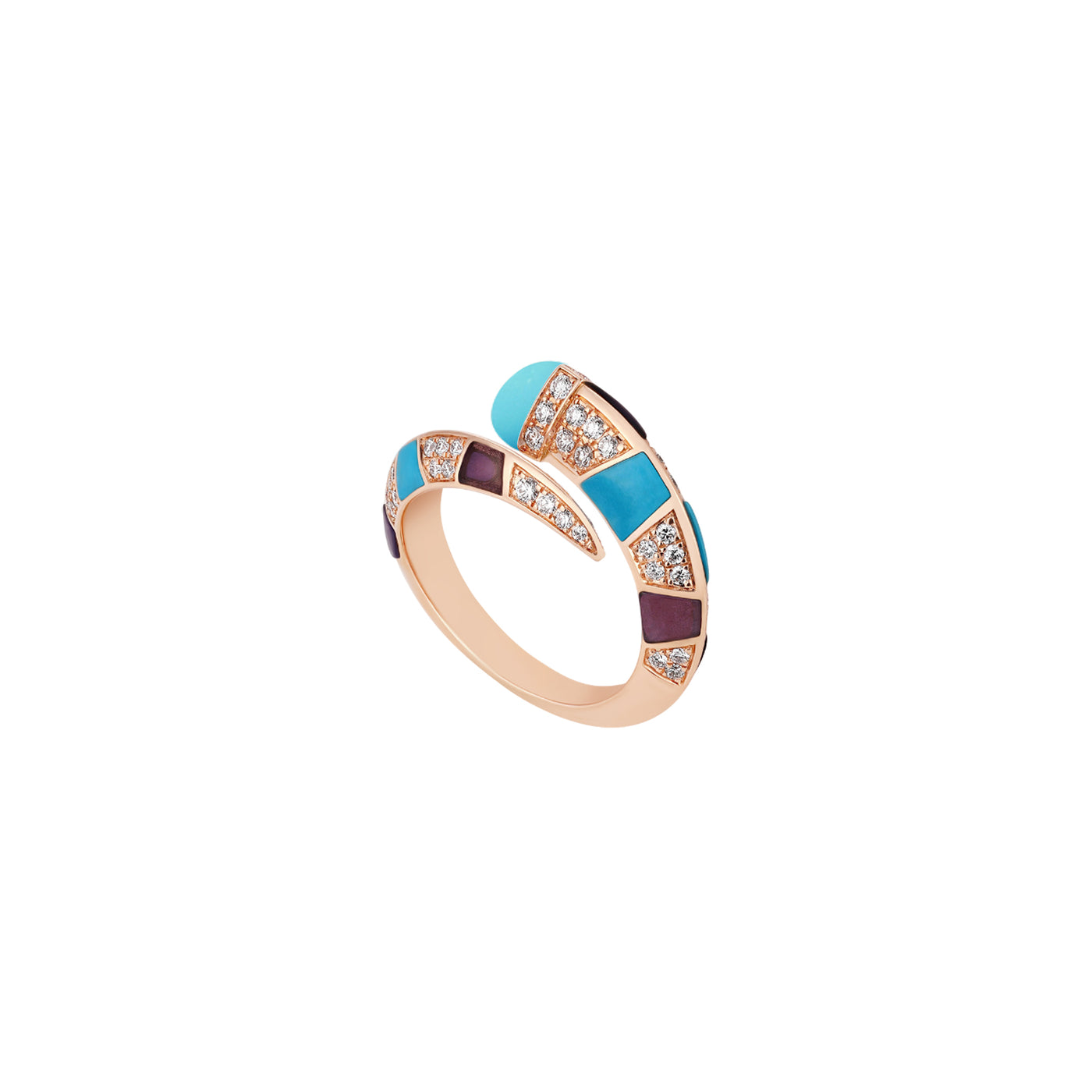 ARTISTRY Rose Gold Turquoise Diamond Ring