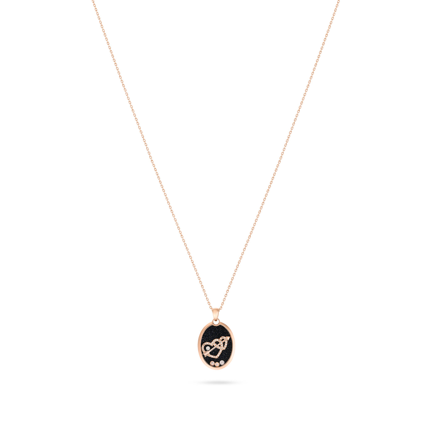  Rose Gold Diamond love Pendant
