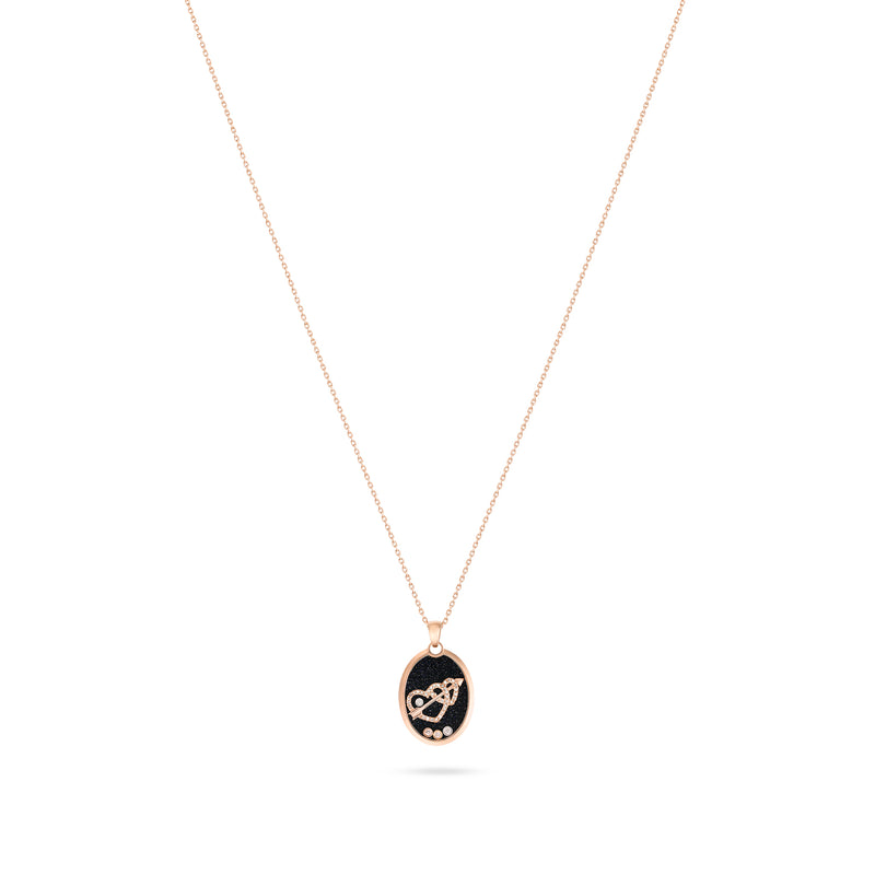  Rose Gold Diamond love Pendant
