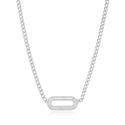 DILARA WHITE Gold Diamond Link Necklace