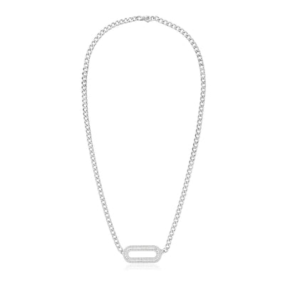  DILARA WHITE Gold Diamond Link Necklace