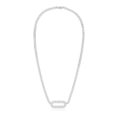  DILARA WHITE Gold Diamond Link Necklace