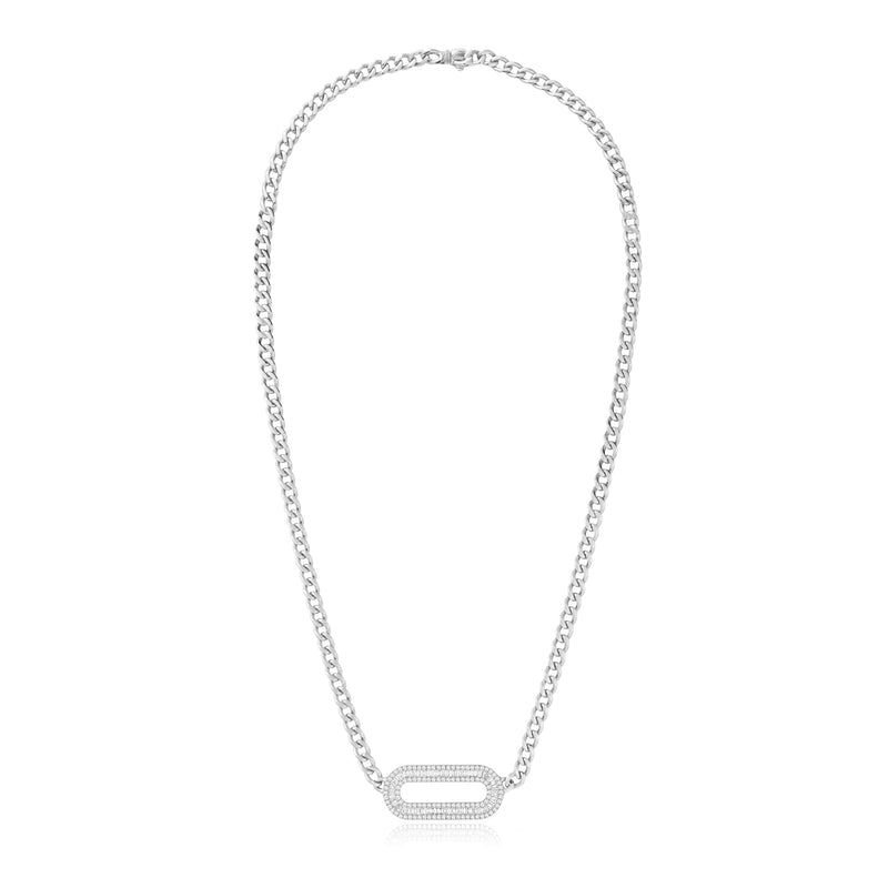 DILARA WHITE Gold Diamond Link Necklace