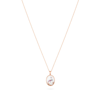 Rose Gold Diamond Flamingo Pendant ICONS Rose Gold Diamond Flamingo Pendant