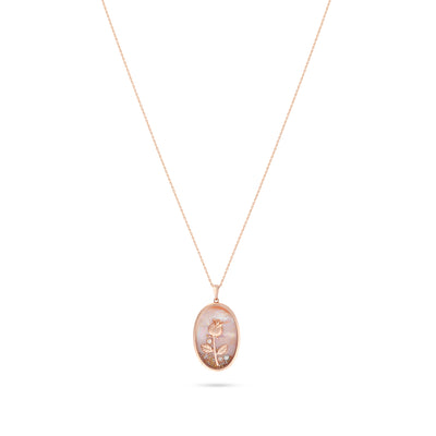 Rose Gold Diamond Rose Pendant ICONS Rose Gold Diamond Rose Pendant