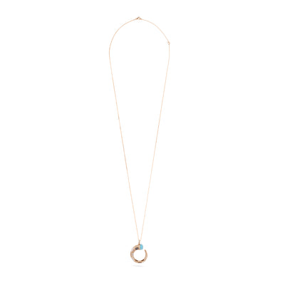 ARTISTRY Rose Gold Diamond Pendant with Chalcedony