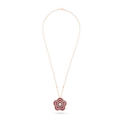 Rose Gold Flower Diamond Pendant