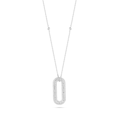 White Gold Diamond Pendant DILARA White Gold Diamond Statement Pendant