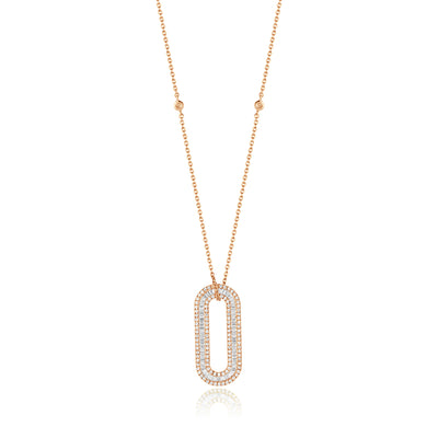 Rose Gold Diamond Statement Pendant