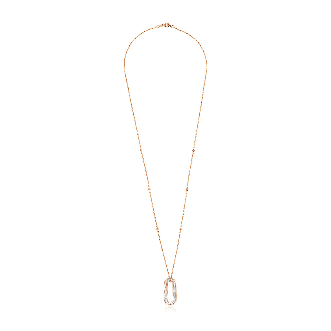 Rose Gold Diamond Statement Pendant
