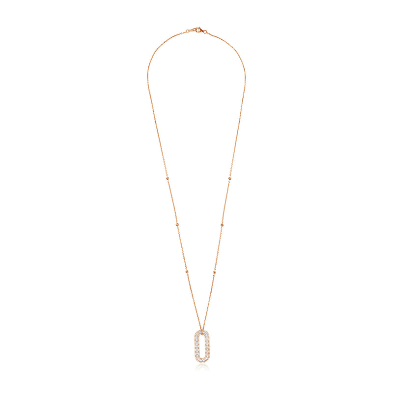 Rose Gold Diamond Statement Pendant