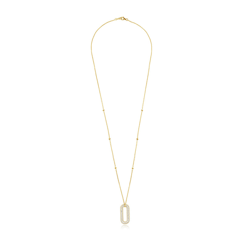 Yellow Gold Diamond Statement Pendant
