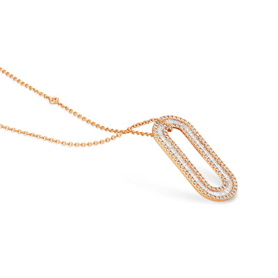 Rose Gold Diamond Statement Pendant