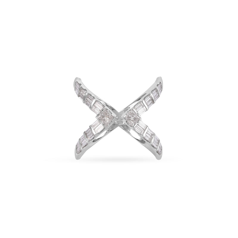 DILARA White Gold Baguette Diamond Ring