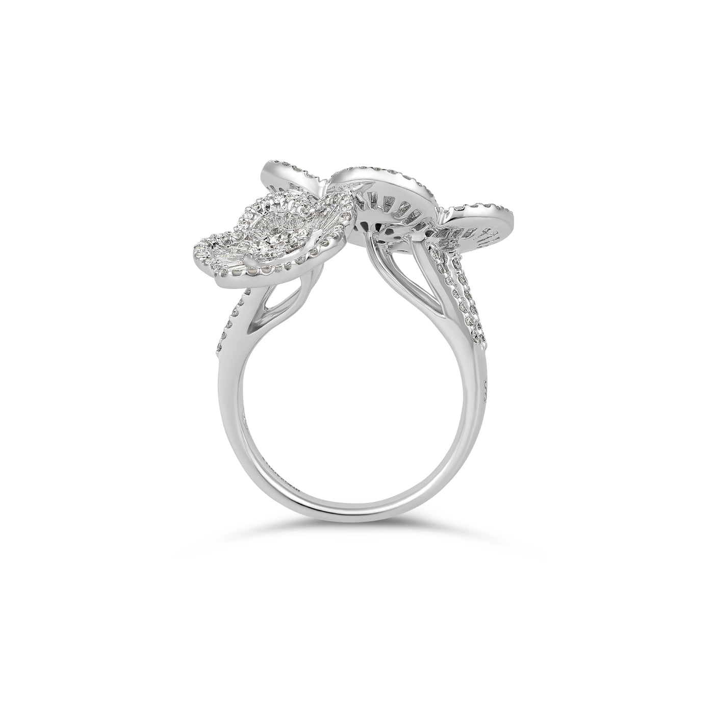 White Gold Flower Diamond Ring