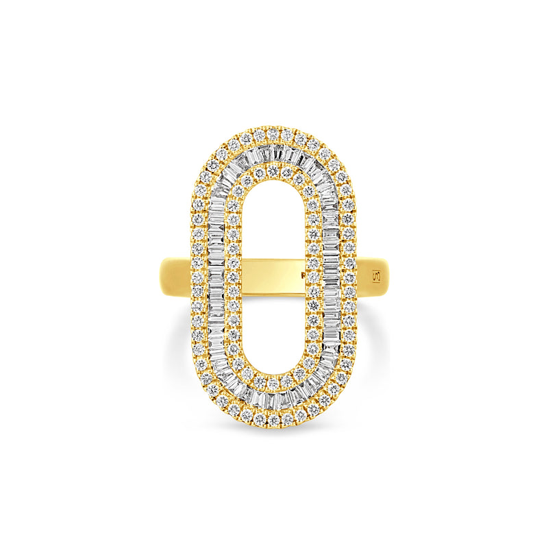 Yellow Gold Diamond Statement Ring