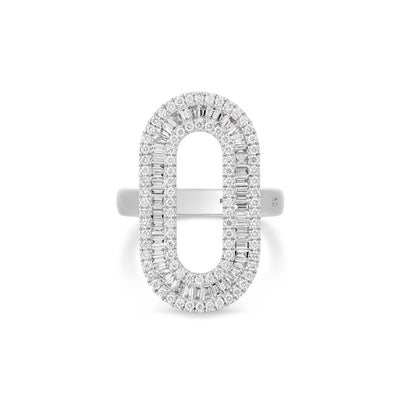 White Gold Diamond Ring DILARA White Gold Diamond Statement Ring
