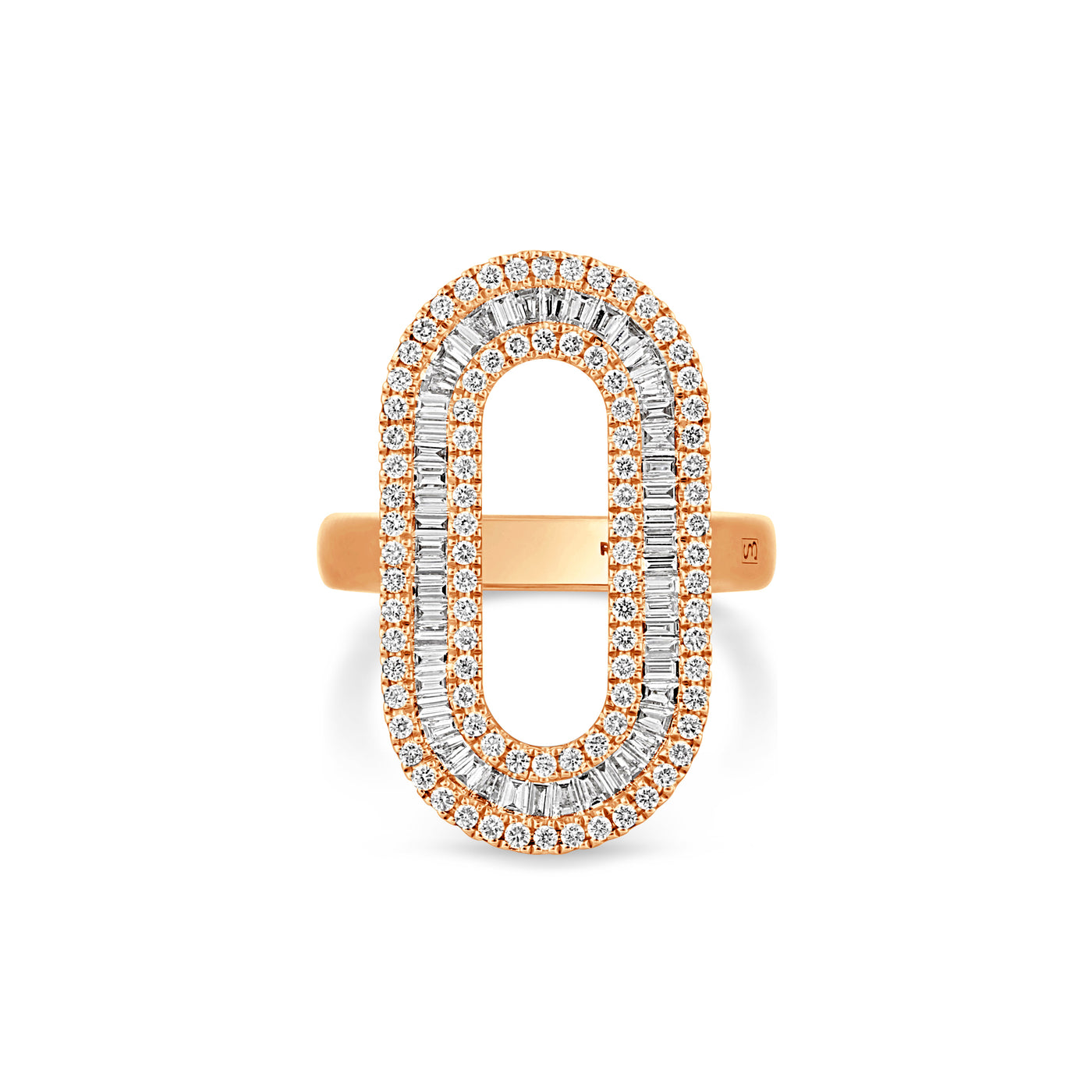 Rose Gold Diamond Statement Ring