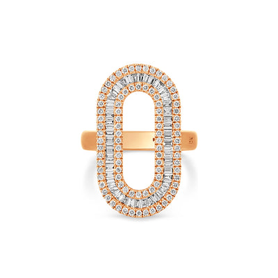 Rose Gold Diamond Statement Ring