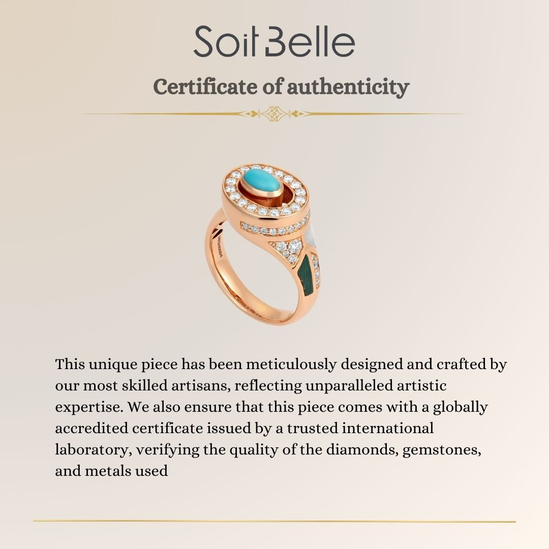 18K rose gold ring