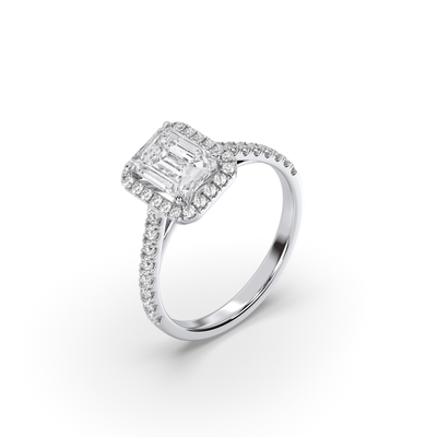SB Classic Solitaire Emerald diamond Ring