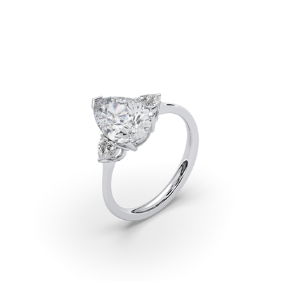 SB Classic Diamond Solitaire ring Pear Shape cut