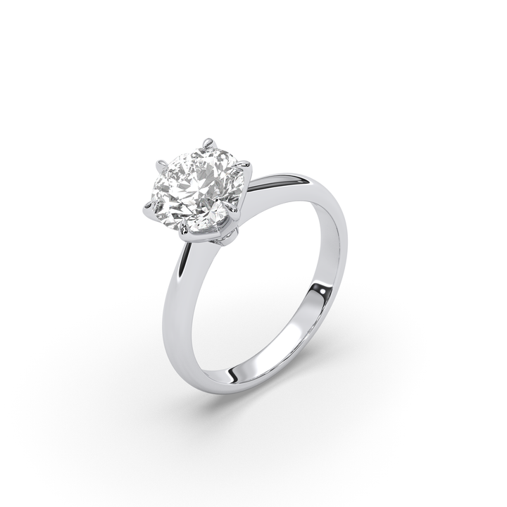 Solitaire round diamond