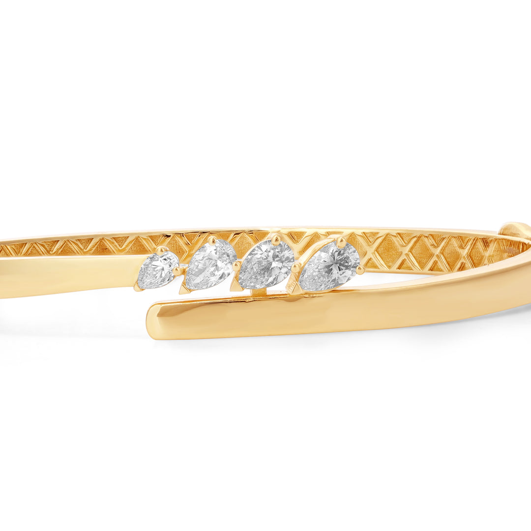 Yellow Gold Diamond Bangle