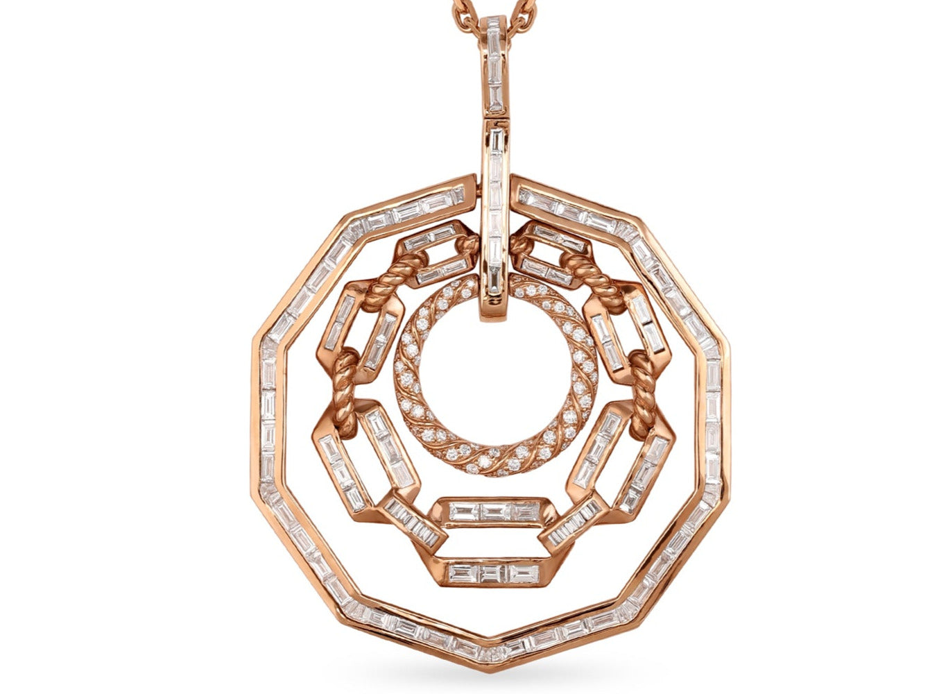 Rose Gold Diamond Pendant