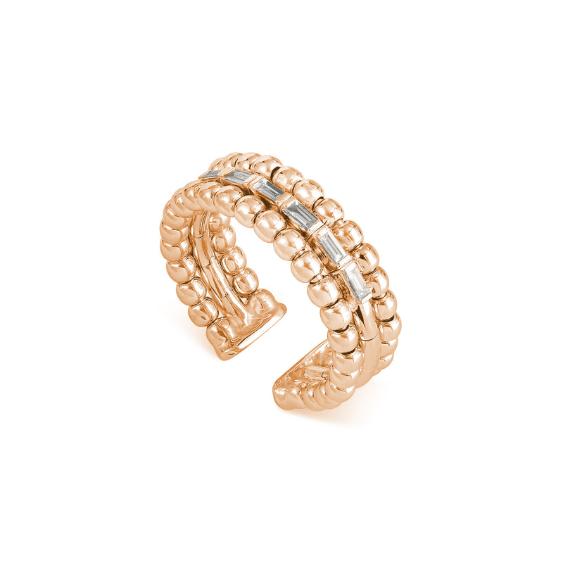 Lucien Rose Gold Bubble Diamond Ring