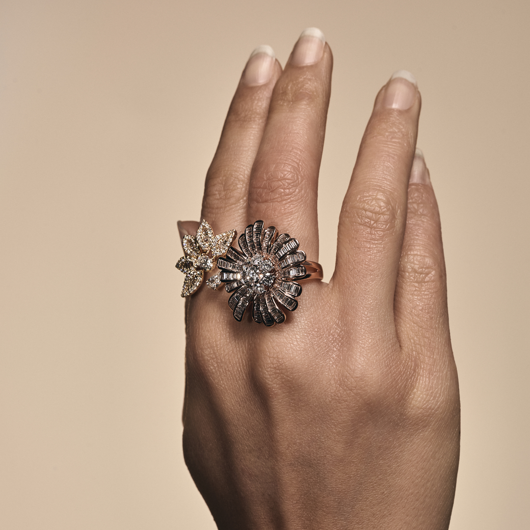 White Gold Set With Natural Diamond