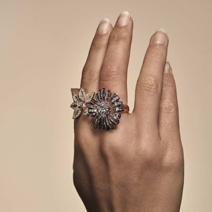 White Gold Set With Natural Diamond