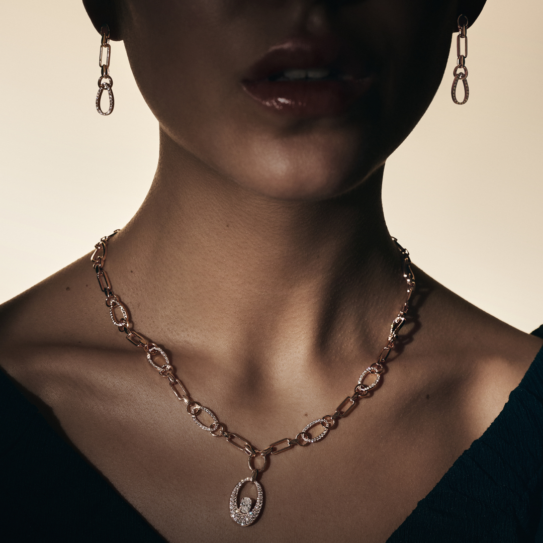 Rose Gold Set With Natural Diamond