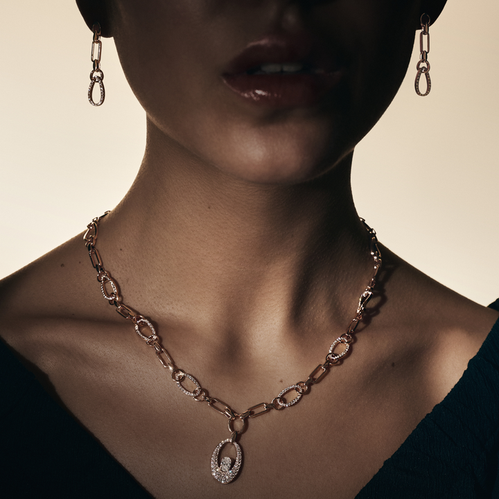 Rose Gold Set With Natural Diamond
